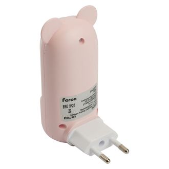 Светильник ночник Feron FN1172 0,8W 220V, розовый, 52061
