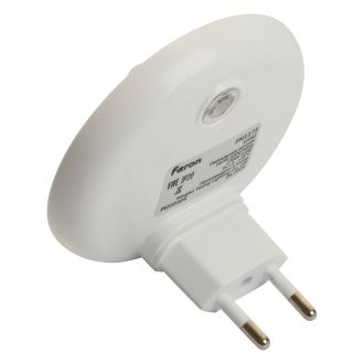 Светильник ночник Feron FN1173 0,6W 220V, желтый, 52062