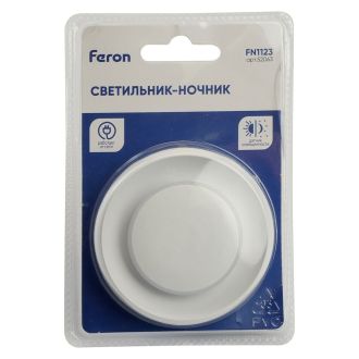 Светильник ночник Feron FN1123 0,5W 230V, белый, 52063