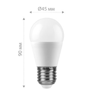 Лампа светодиодная Feron LB-990 Шарик E27 15W 175-265V 6400K, 52078