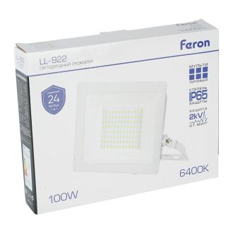 Светодиодный прожектор Feron LL-922 IP65 100W 6400K, 52081