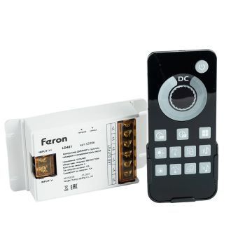 Контроллер ДИММЕР с пультом, таймером и визуализатором звука, 12-24-48V, Feron LD481, 52096
