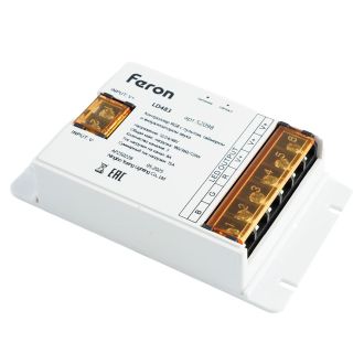 Контроллер RGB с пультом, таймером и визуализатором звука, 12-24-48V, Feron LD483, 52098