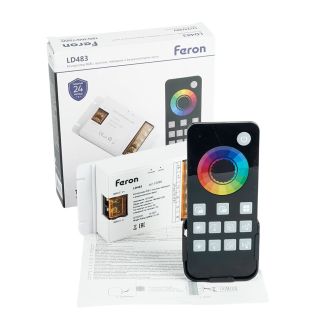 Контроллер RGB с пультом, таймером и визуализатором звука, 12-24-48V, Feron LD483, 52098
