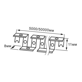 Крепеж гибкий для светодиодной ленты 220V LS720 (2835), LD720-50 FERON, 52100