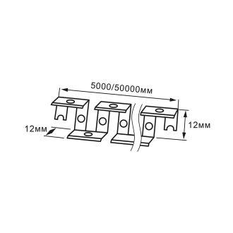 Крепеж гибкий для светодиодной ленты 220V LS721 (2835), LD721-05 FERON, 52101