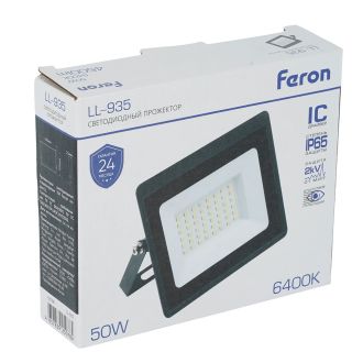 Светодиодный прожектор Feron LL-935 IP65 50W 6400K, 52108