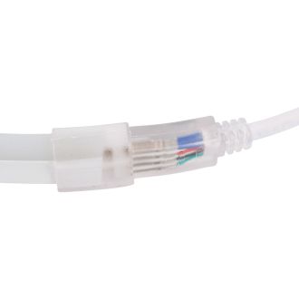 Лента светодиодная, 77SMD(5050)/м 8Вт/м 220V IP67 10м, RGB, FERON LS720 с 1 контроллером, 2 заглушками, 10 крепежами в комплекте, 52111 (комплект 10 шт.)