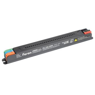 Трансформатор для светодиодной ленты с диммированием 60W 24V IP20, клипсы, LB006, Feron, 52128