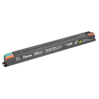 Трансформатор для светодиодной ленты с диммированием 100W 24V IP20, клипсы, LB006, Feron, 52129