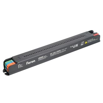 Трансформатор для светодиодной ленты с диммированием 200W 24V IP20, клипсы, LB006, Feron, 52131