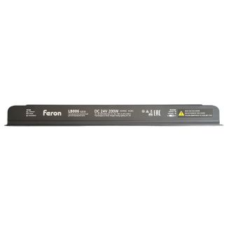 Трансформатор для светодиодной ленты с диммированием 200W 24V IP20, клипсы, LB006, Feron, 52131
