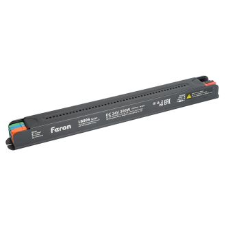Трансформатор для светодиодной ленты с диммированием 300W 24V IP20, клипсы, LB006, Feron, 52132