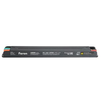 Трансформатор для светодиодной ленты с диммированием 300W 24V IP20, клипсы, LB006, Feron, 52132