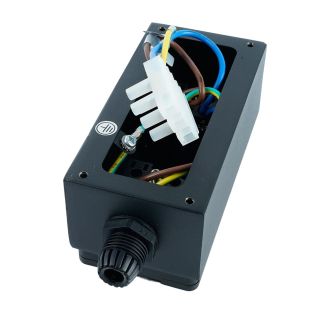 Розетка уличная Feron TM201, 220-230V, 16A, IP44, 70*60*380мм, черный, 52185