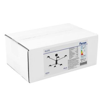 Светильник потолочный GX53 15Wx6, 230V, черный, AL270 GELA Feron, 53102