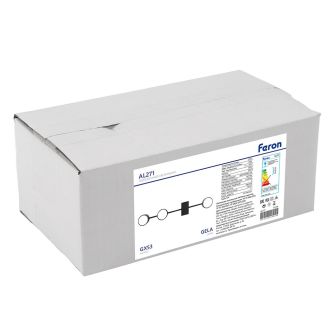 Светильник потолочный GX53 15Wx3, 230V, черный, AL271 GELA Feron, 53104