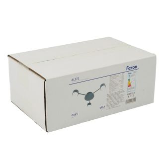 Светильник потолочный GX53 15Wx3, 230V, черный, AL272 GELA Feron, 53106
