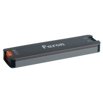 Трансформатор электронный для светодиодной ленты 100W 24V 123*33.8*13мм IP20 (драйвер), LB010 FERON, 53146