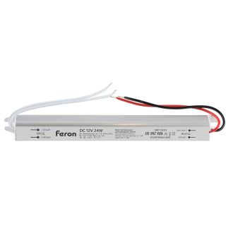 Трансформатор электронный для светодиодной ленты 24W 12V IP67 ( драйвер), LB011 FERON, 53313