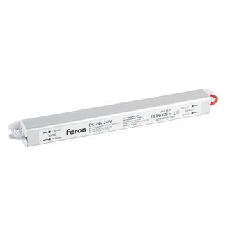 Трансформатор электронный для светодиодной ленты 24W 24V IP67 ( драйвер), LB011 FERON, 53319