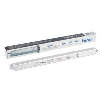 Трансформатор электронный для светодиодной ленты 36W 24V IP67 (драйвер), LB011 FERON, 53320