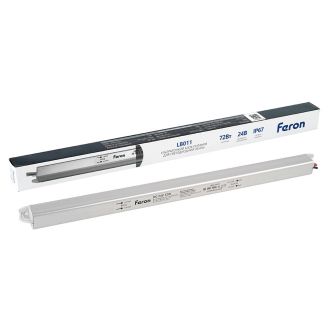 Трансформатор электронный для светодиодной ленты 72W 24V IP67 (драйвер), LB011 FERON, 53323