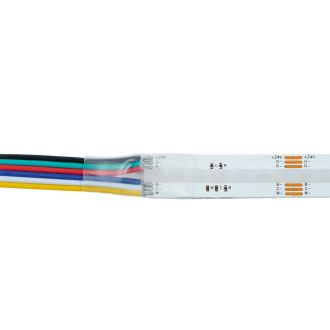 Лента светодиодная COB RGBW-MIX 5 в 1 840SMD 22Вт/м 24V 5000*12*1.8 мм RGB+2300К+6500K, IP20, LS538 FERON, 53337