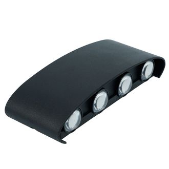 Светильник уличный светодиодный Feron.One DH201-P, 8*1W, 520Lm, 3000K, черный, пластик, 53381