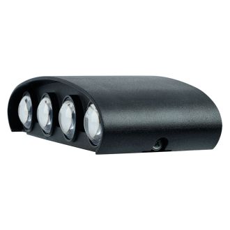 Светильник уличный светодиодный Feron.One DH201-P, 8*1W, 520Lm, 3000K, черный, пластик, 53381
