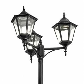 Светильник садово-парковый Feron 8315/PL8315 столб 3*100W E27 230V, черный, 53399
