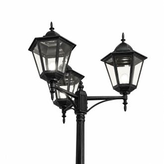 Светильник садово-парковый Feron 8315/PL8315 столб 3*100W E27 230V, черный, 53399