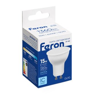Лампа светодиодная Feron LB-965 MR16 GU10 15W 175-265V 6400K, 53484