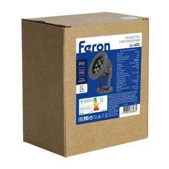 Светодиодный светильник ландшафтно-архитектурный Feron.One LL-400 185-235V 9W 4000K IP65, 53521