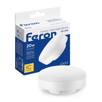 Лампа светодиодная Feron LB-458 GX53 20W 175-265V 2700K, 53553