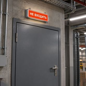 Самоклеящаяся этикетка INFO EL013 НЕ ВХОДИТЬ 330х120мм, Feron, 53714 (комплект 5 шт.)