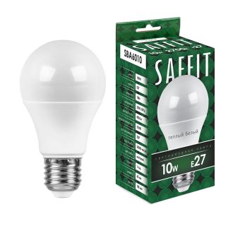 Лампа светодиодная SAFFIT SBA6010 Шар E27 10W 230V 2700K, 55004
