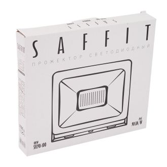 Светодиодный прожектор SAFFIT SFL90-100 IP65 100W 6400K черный, 55068