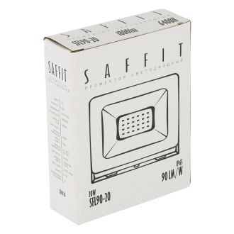 Светодиодный прожектор SAFFIT SFL90-20 IP65 20W 6400K белый, 55071
