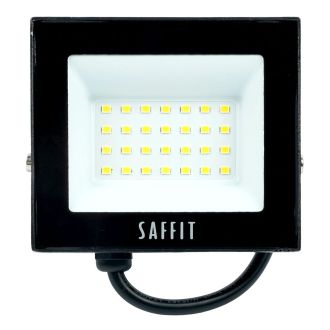 Светодиодный прожектор SAFFIT SFL90-30 IP65 30W 4000K черный, 55076