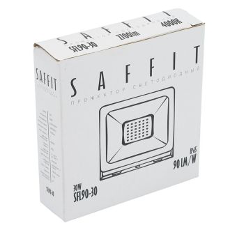 Светодиодный прожектор SAFFIT SFL90-30 IP65 30W 4000K черный, 55076