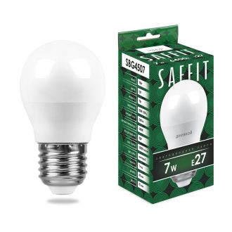 Лампа светодиодная SAFFIT SBG4507 Шарик E27 7W 230V 6400K, 55124