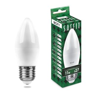 Лампа светодиодная SAFFIT SBC3711 Свеча E27 11W 230V 4000K, 55135