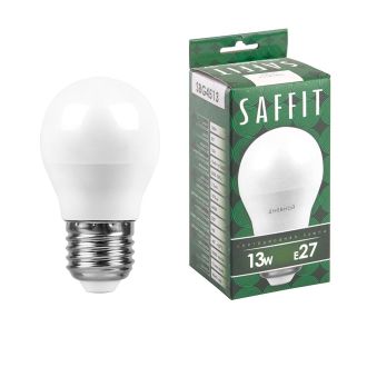 Лампа светодиодная SAFFIT SBG4513 Шарик E27 13W 230V 6400K, 55162