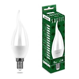 Лампа светодиодная SAFFIT SBC3709 Свеча на ветру E14 9W 230V 6400K, 55173
