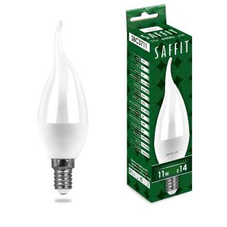 Лампа светодиодная SAFFIT SBC3711 Свеча на ветру E14 11W 230V 6400K, 55174