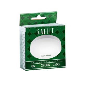 Лампа светодиодная SAFFIT SBGX5308 GX53 8W 230V 2700K, 55185