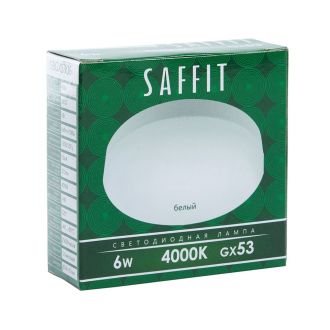 Лампа светодиодная SAFFIT SBGX5306 GX53 6W 230V 4000K, 55195