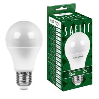Лампа светодиодная SAFFIT SBA7035 Шар E27 35W 230V 2700K, 55197