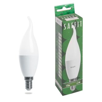 Лампа светодиодная SAFFIT SBC3715 Свеча на ветру E14 15W 230V 4000K, 55205